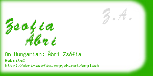 zsofia abri business card